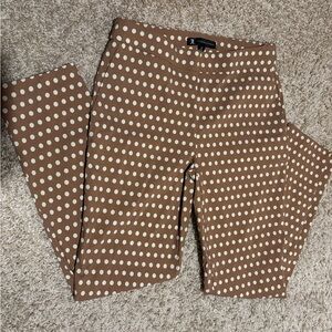 Jules & Leopold Brown and White Polka Dot Pants